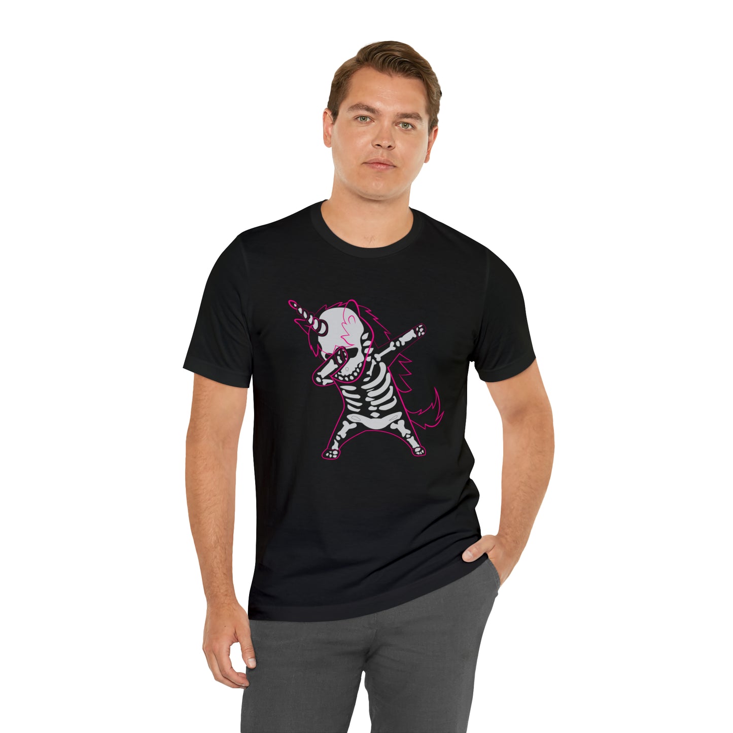 Dabbing Unicorn Skeleton Halloween Shirt