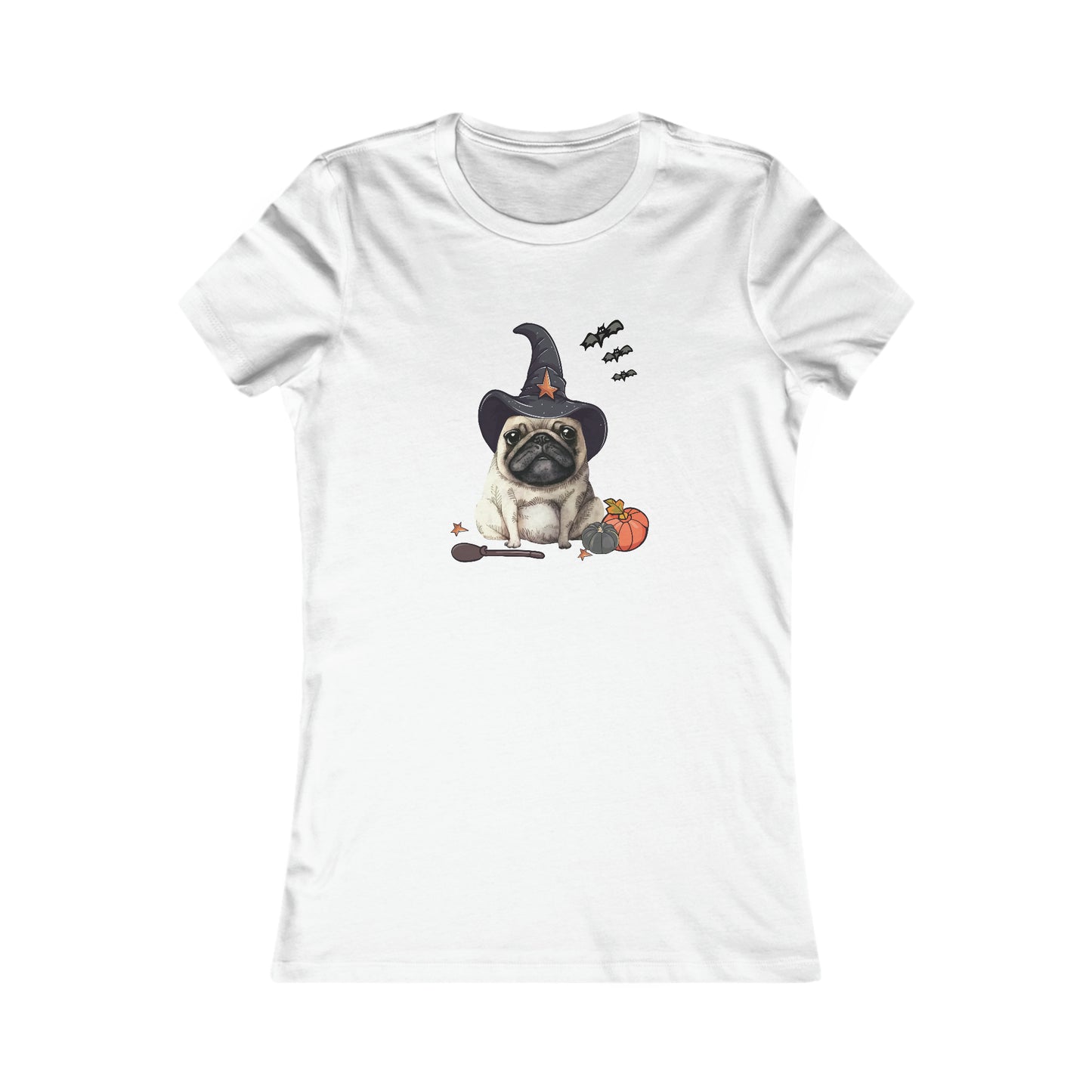 Pug Witch Halloween Tee