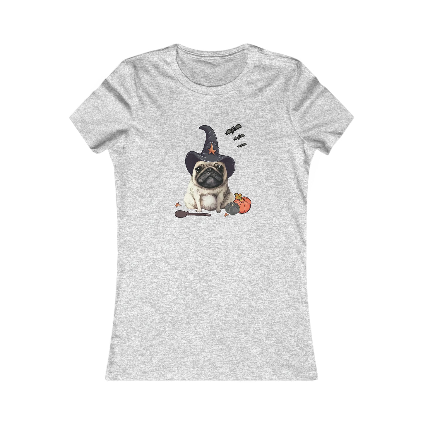 Pug Witch Halloween Tee