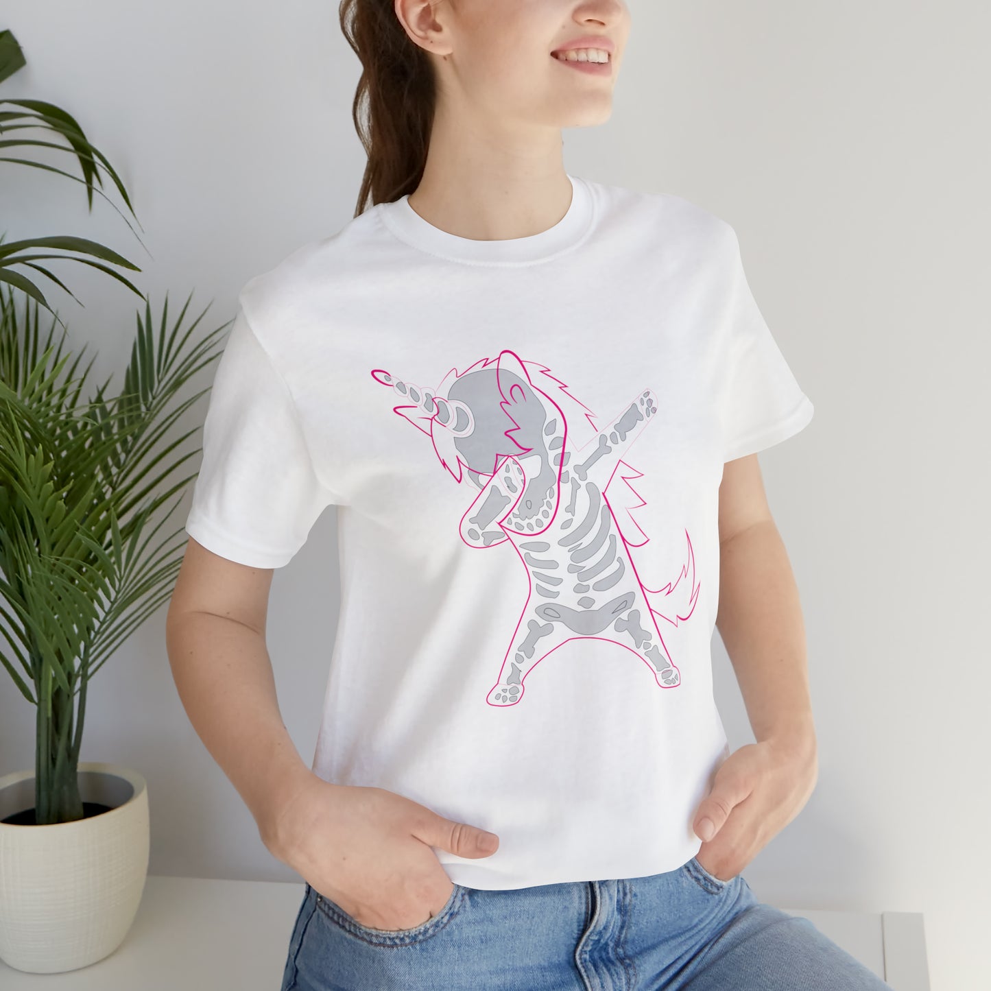 Dabbing Unicorn Skeleton Halloween Shirt