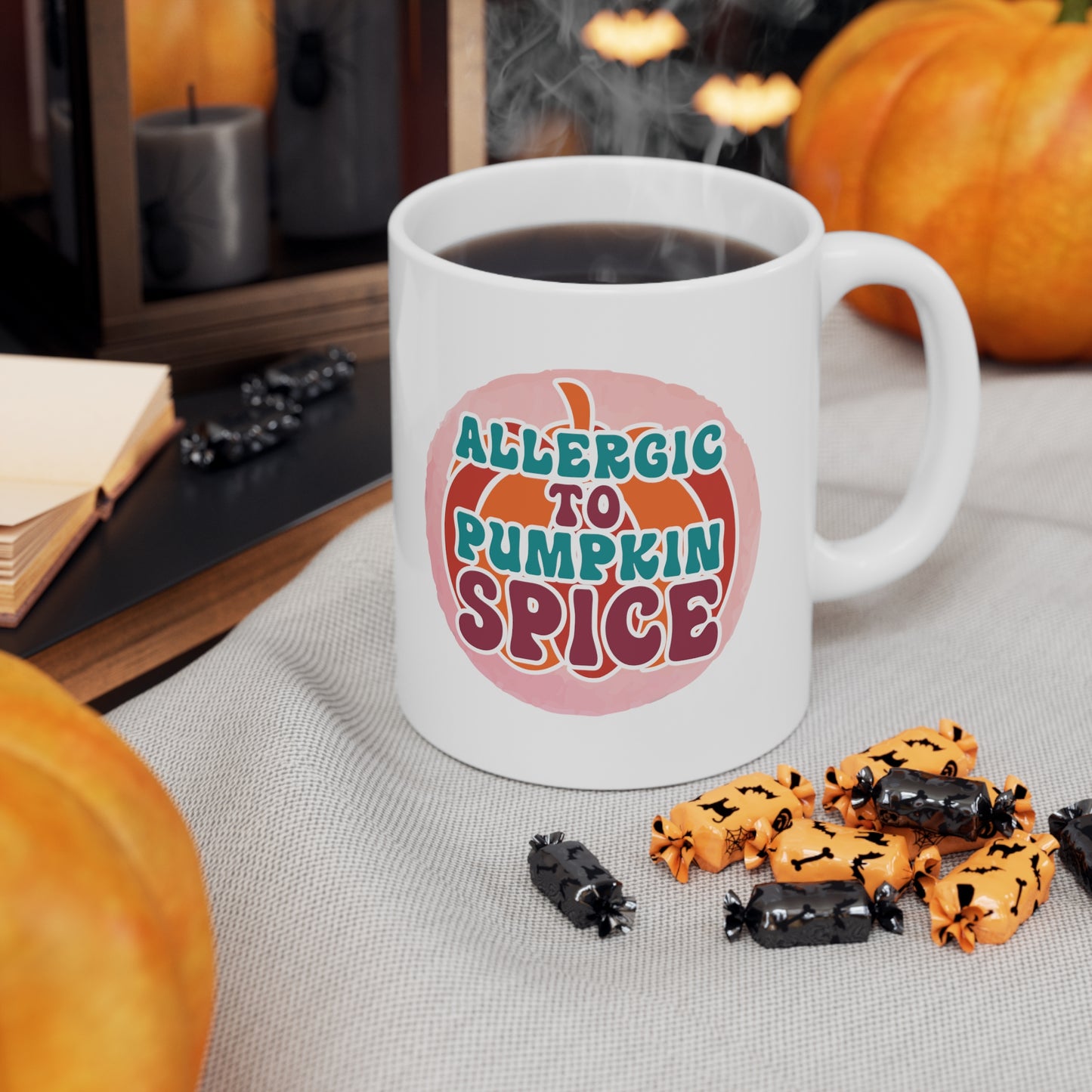 Allergic to Pumpkin Spice Ceramic Mug 11oz