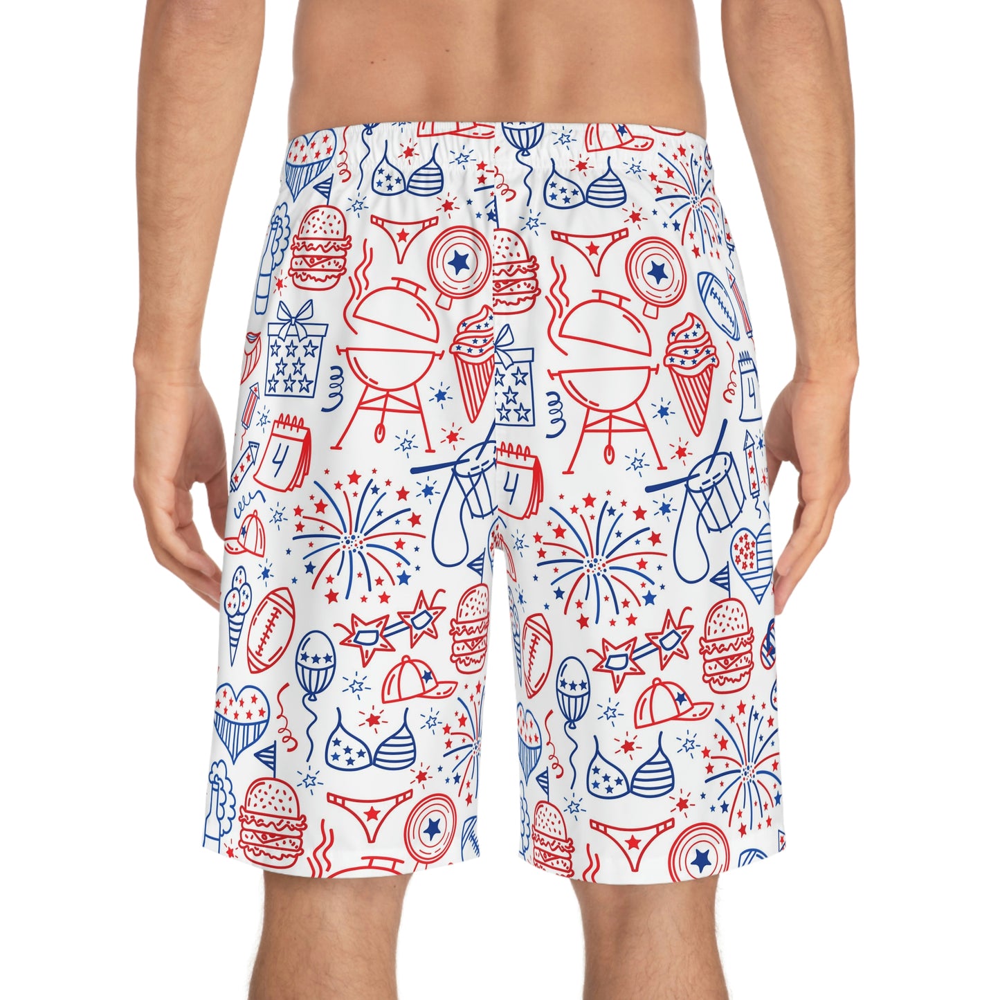 Men's 4th of July BBQ Board Shorts