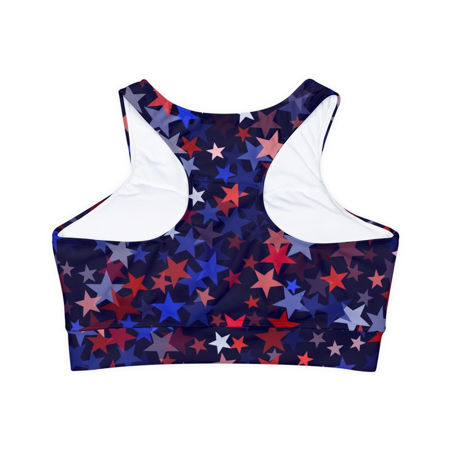 Patriotic Stars Sports Bra