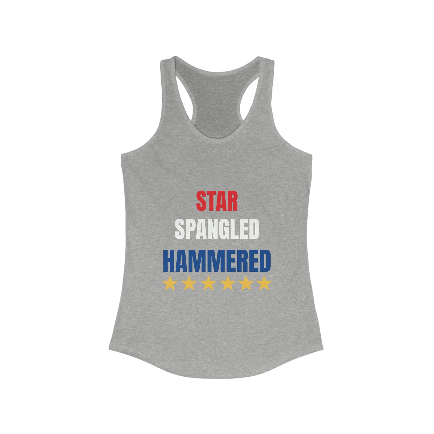 Women's Star Spangled Hammered Racerback Tank
