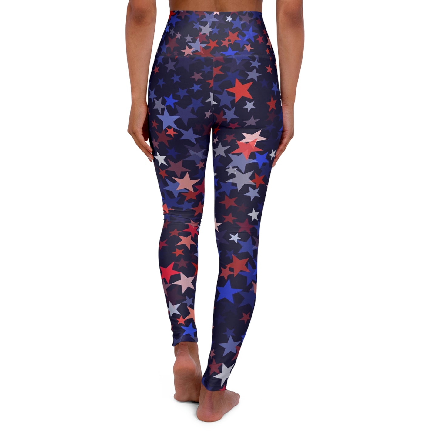 High Waisted 4th of July Stars Leggings
