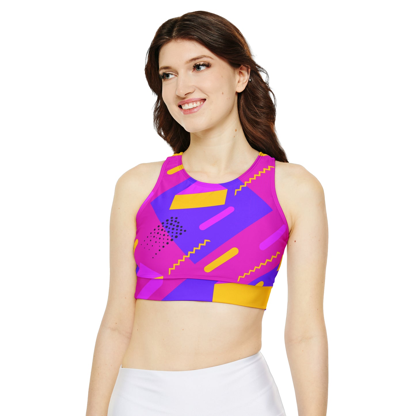 Retro Pink Sports Bra