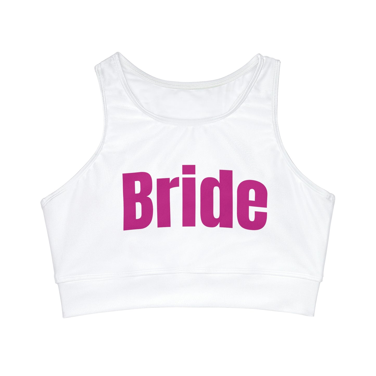 Bride High Neck Crop Bikini Top