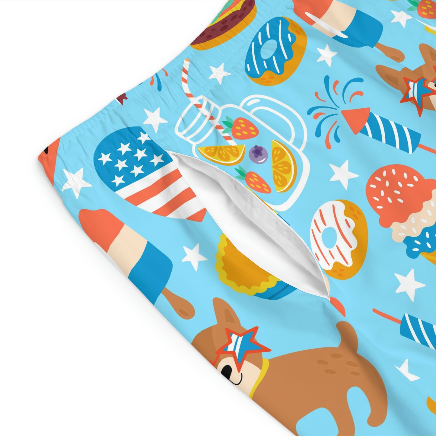 Men's 4th of July Party Board Shorts