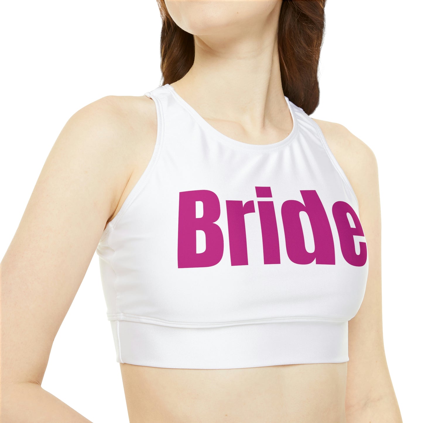 Bride High Neck Crop Bikini Top