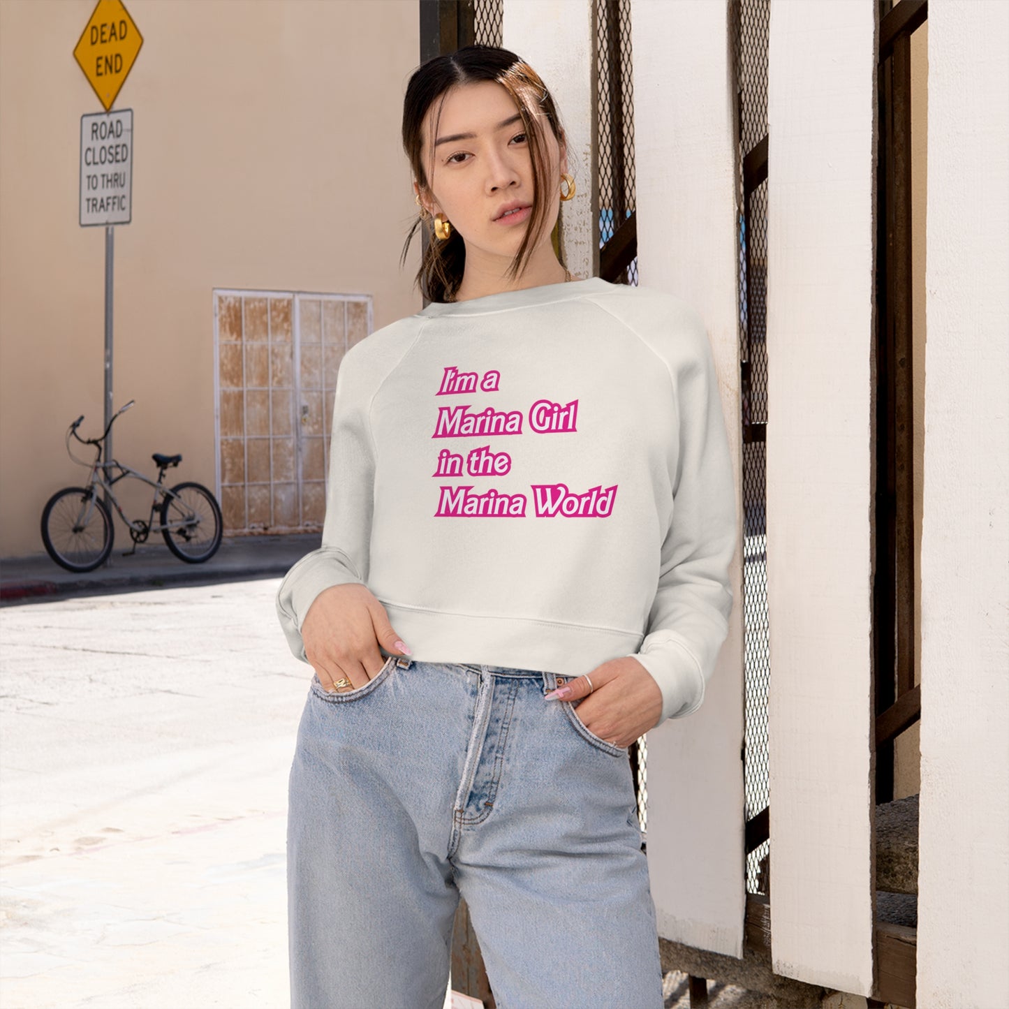 Marina Girl Cropped Fleece Pullover