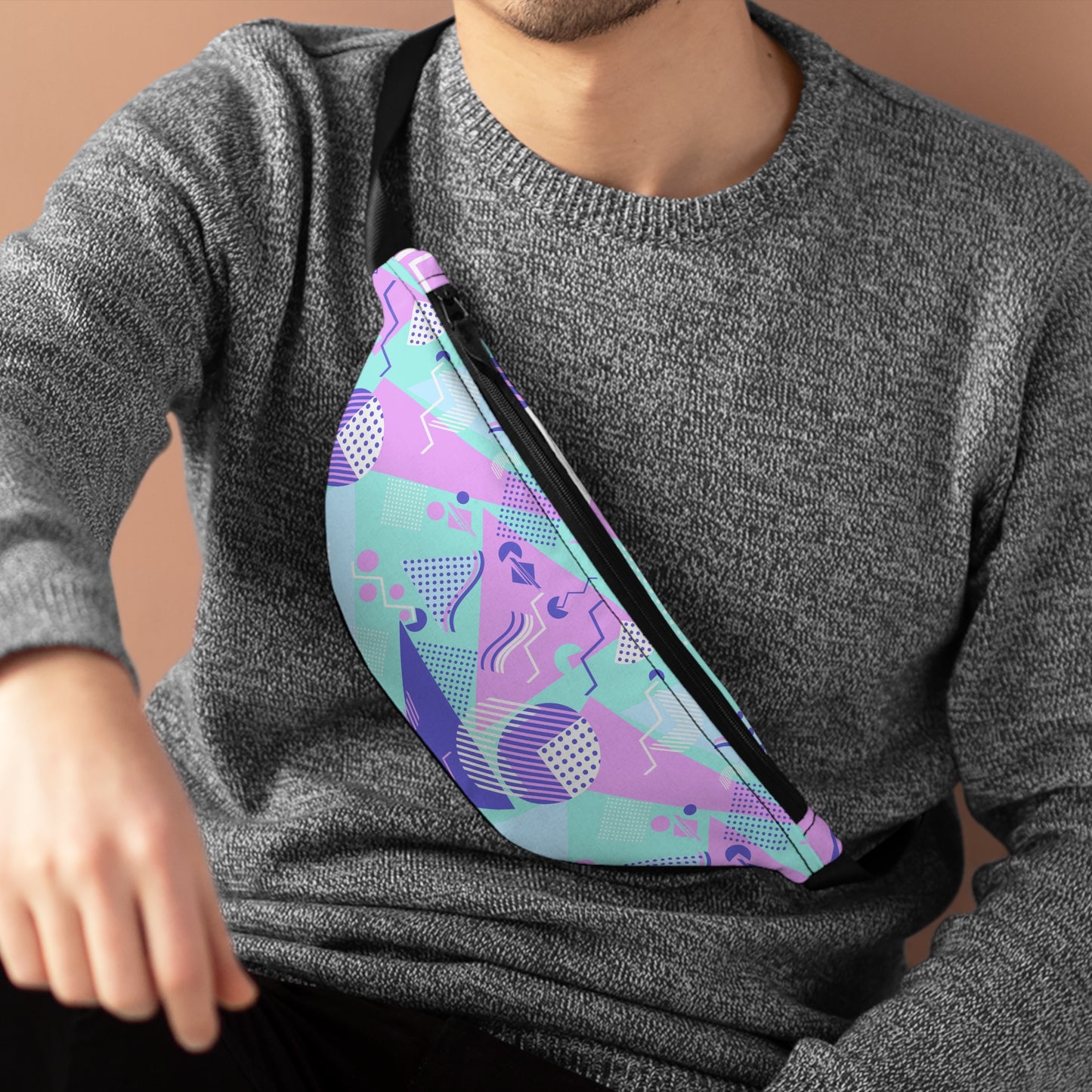 Retro Blue Fanny Pack