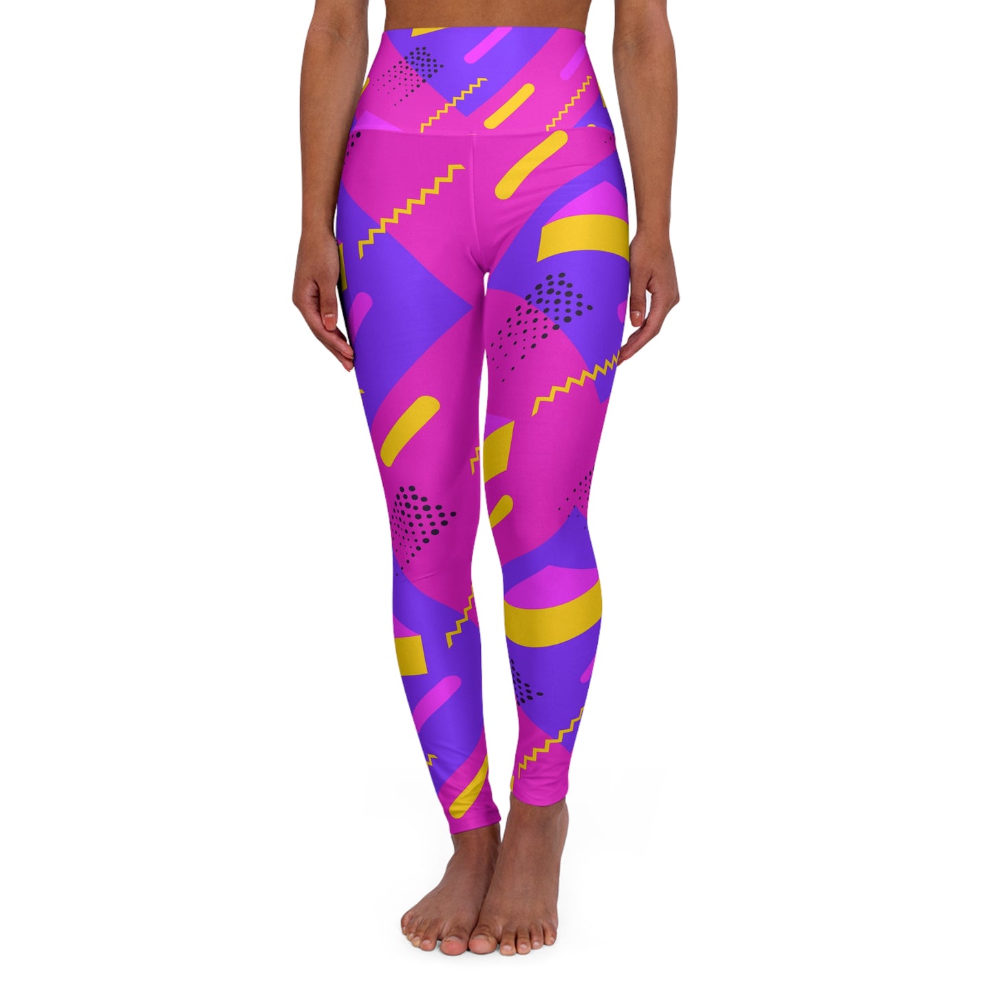 Retro Pink High Waisted Leggings