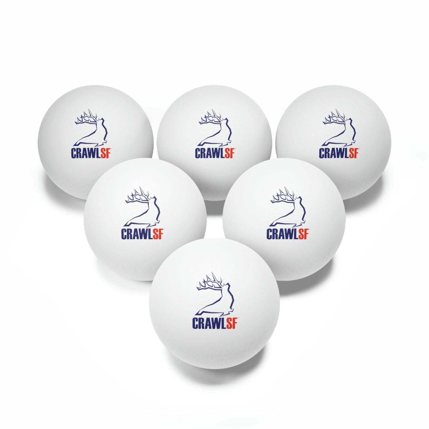 Crawl SF Beer Pong Balls, 6 pcs