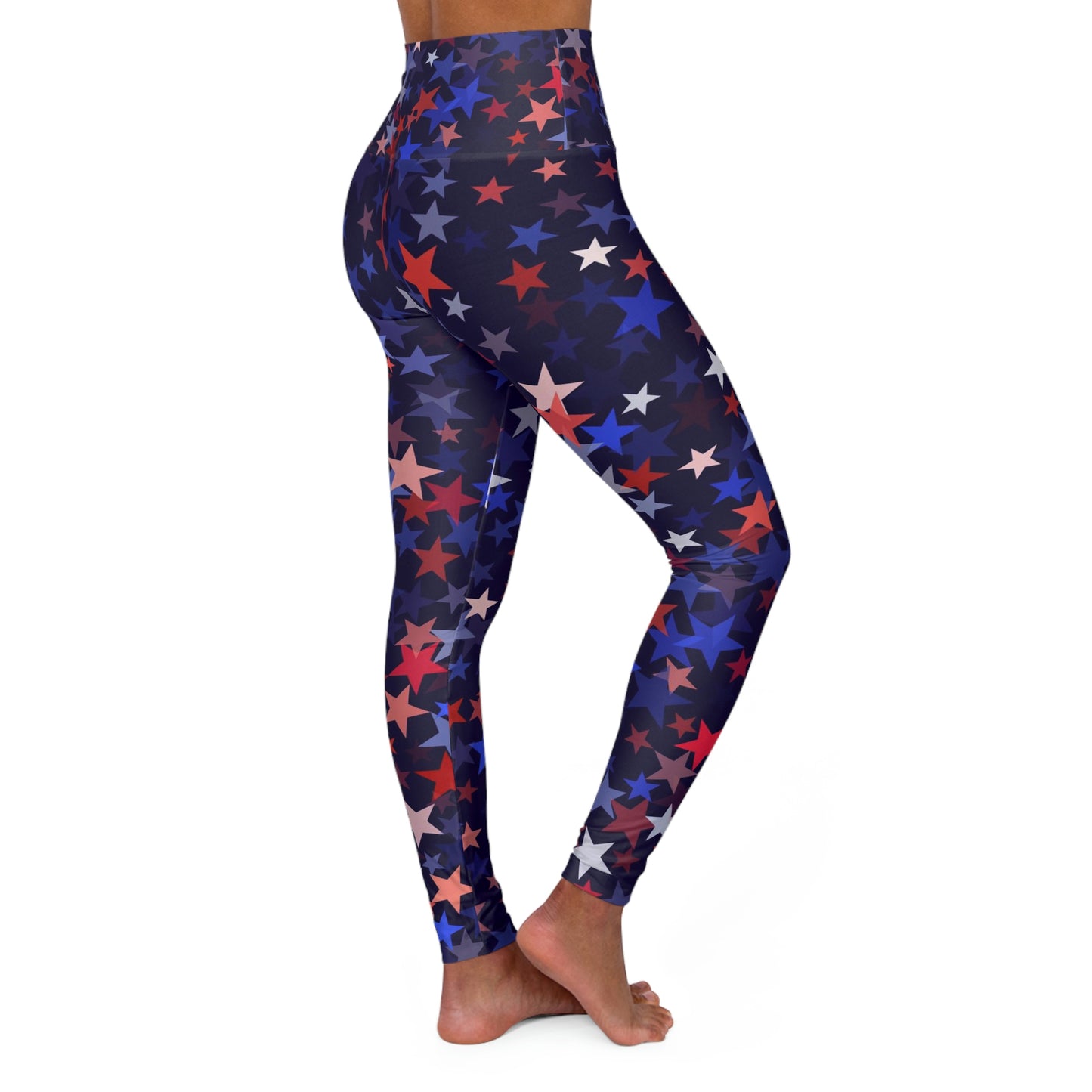 High Waisted 4th of July Stars Leggings