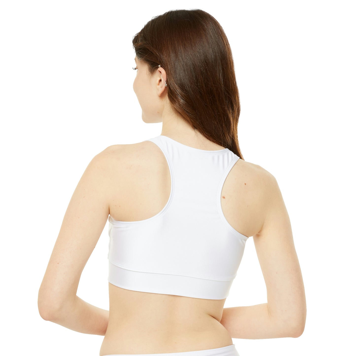 Bride High Neck Crop Bikini Top