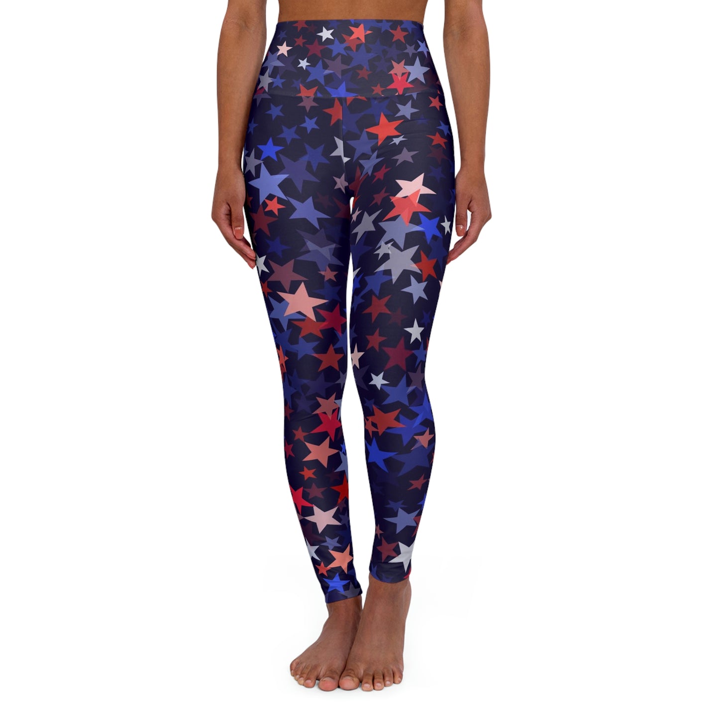 High Waisted 4th of July Stars Leggings