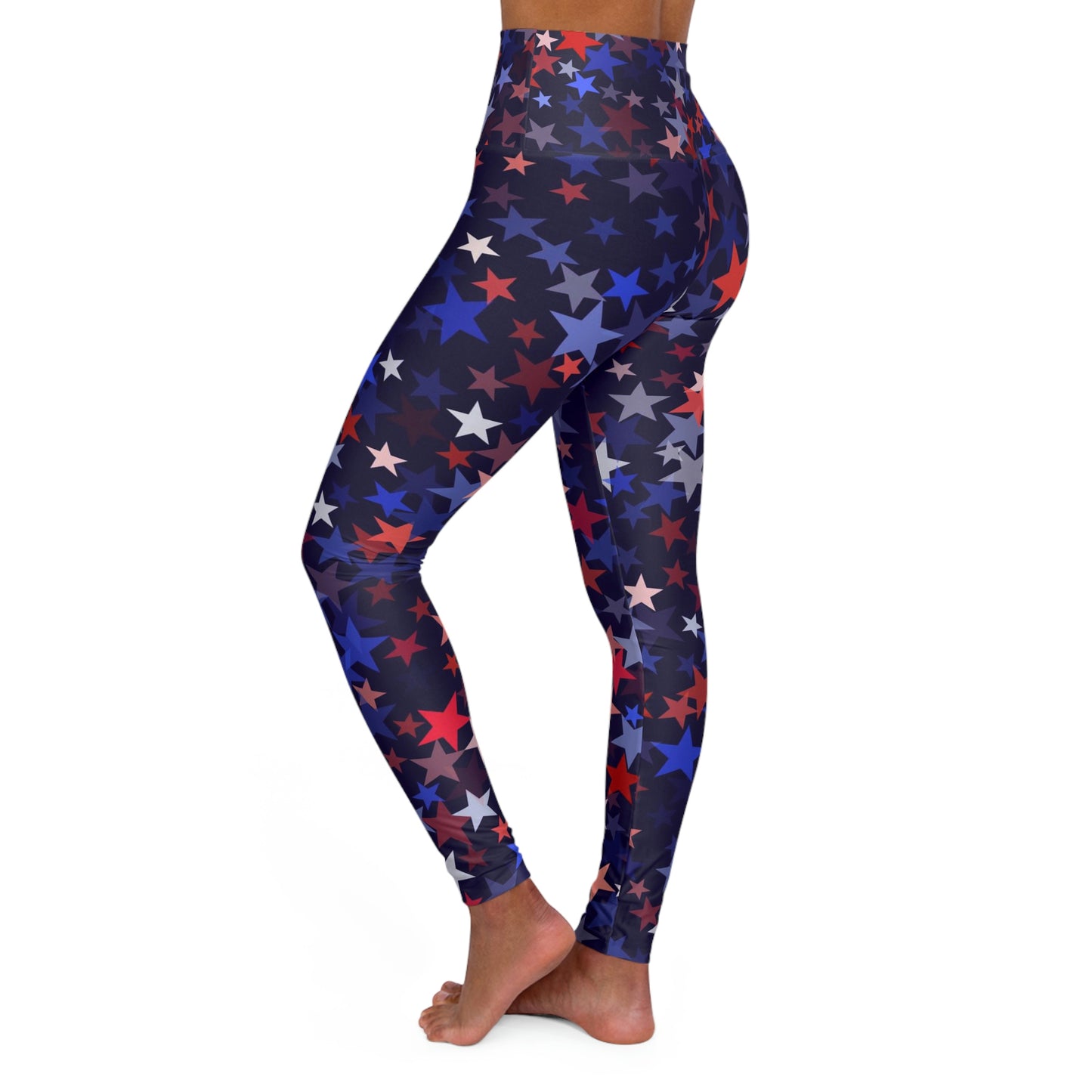 High Waisted 4th of July Stars Leggings