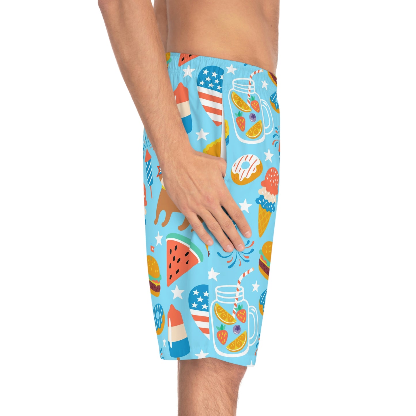Men's 4th of July Party Board Shorts