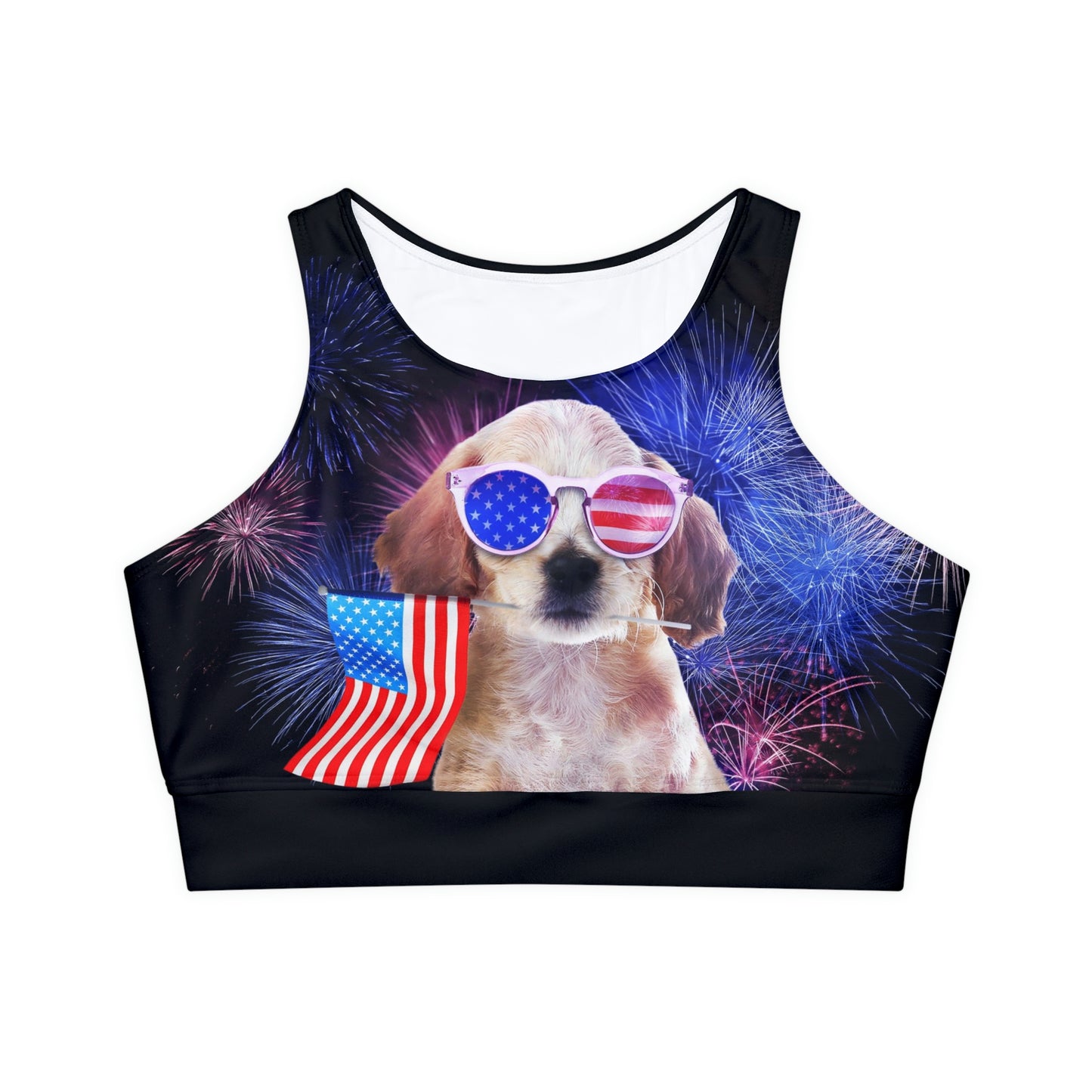 Patriotic Puppy Sports Bra