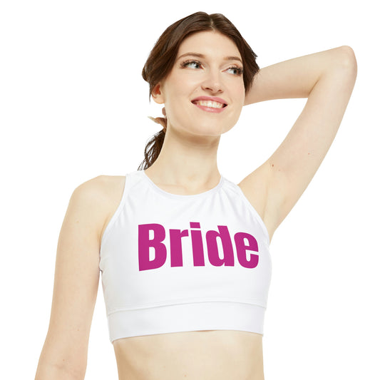 Bride High Neck Crop Bikini Top