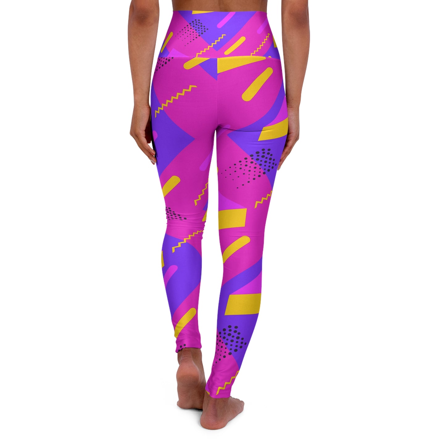 Retro Pink High Waisted Leggings