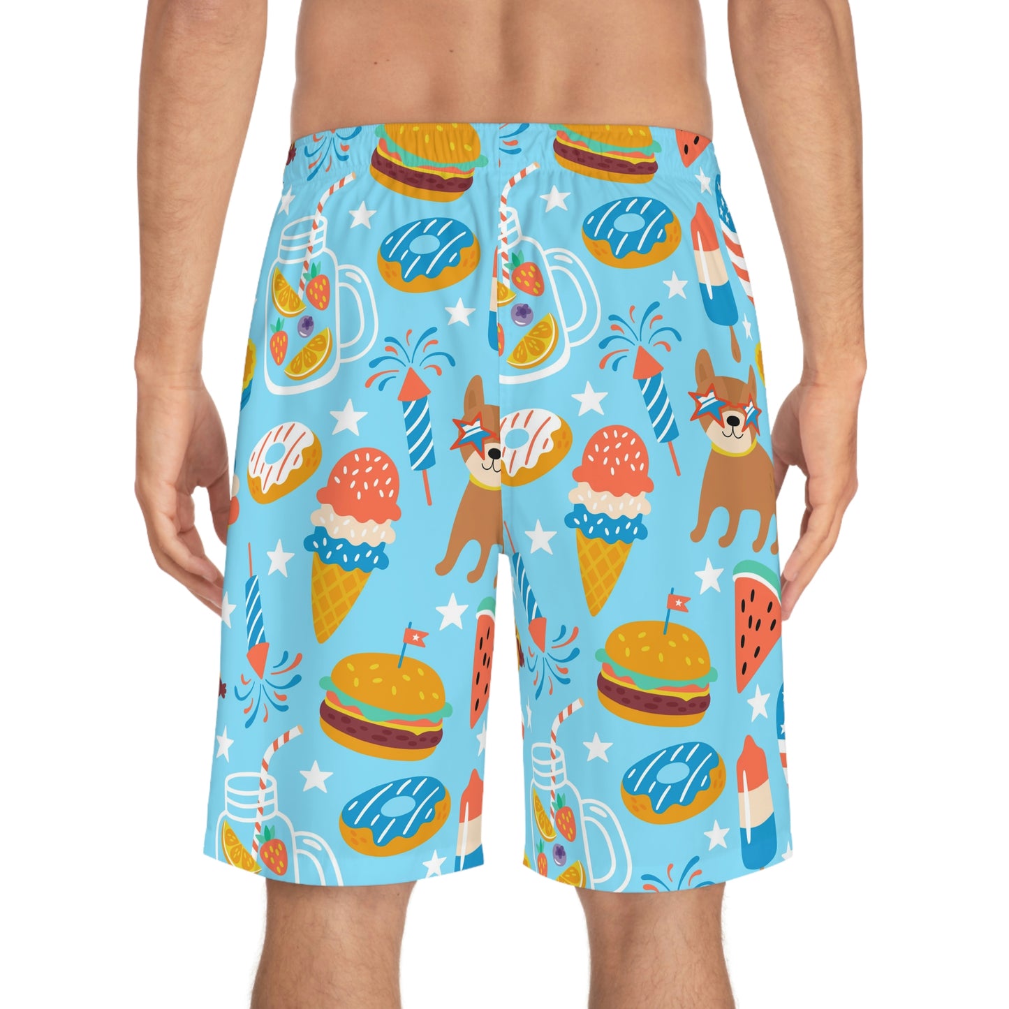 Men's 4th of July Party Board Shorts