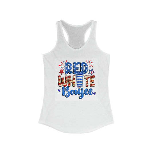 Red White and Boujee Women's Racerback Tank