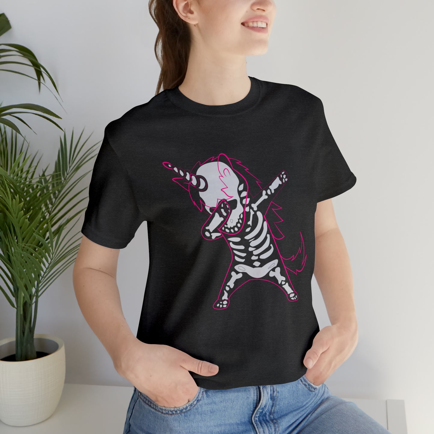 Dabbing Unicorn Skeleton Halloween Shirt