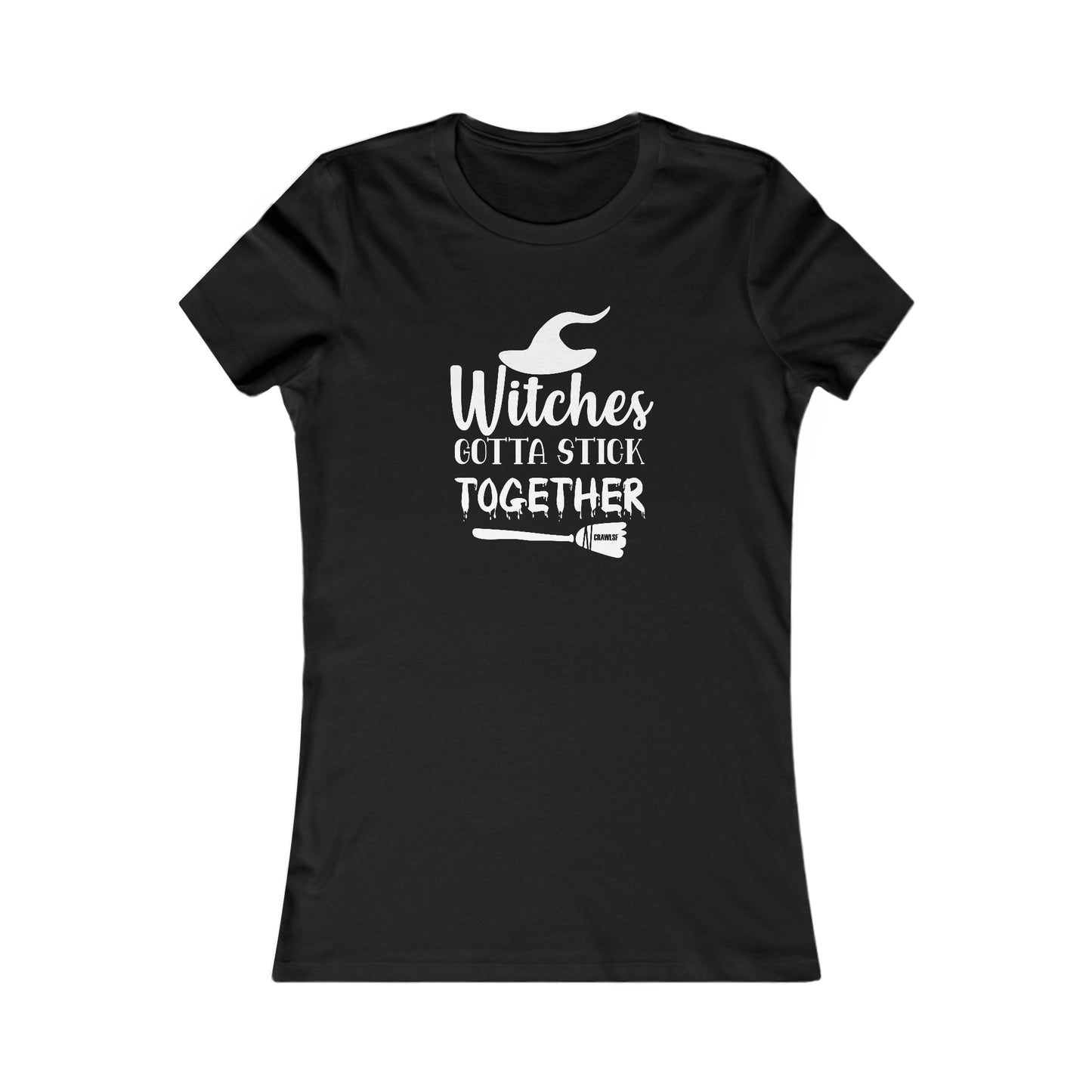 Witches Gotta Stick Together Women's Halloween Tee