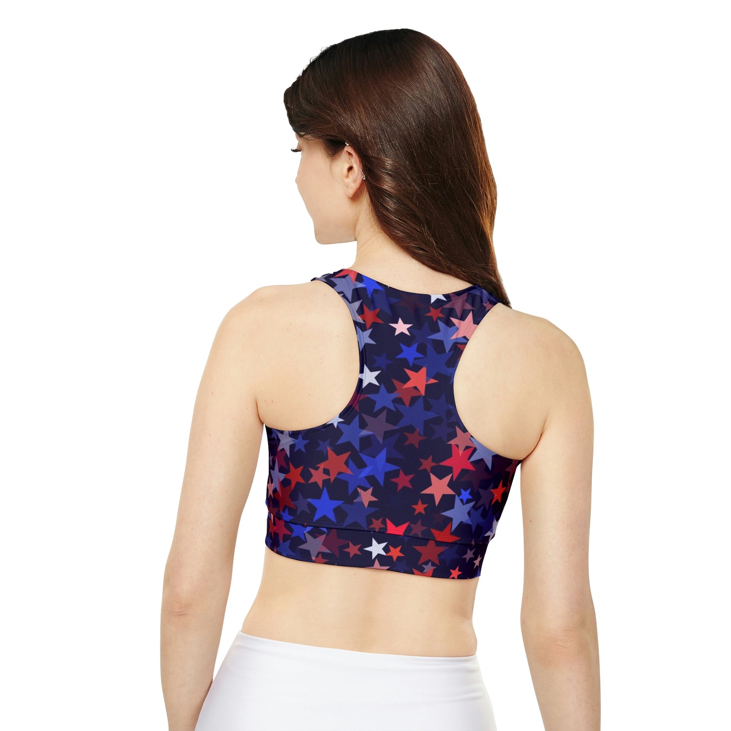 Patriotic Stars Sports Bra