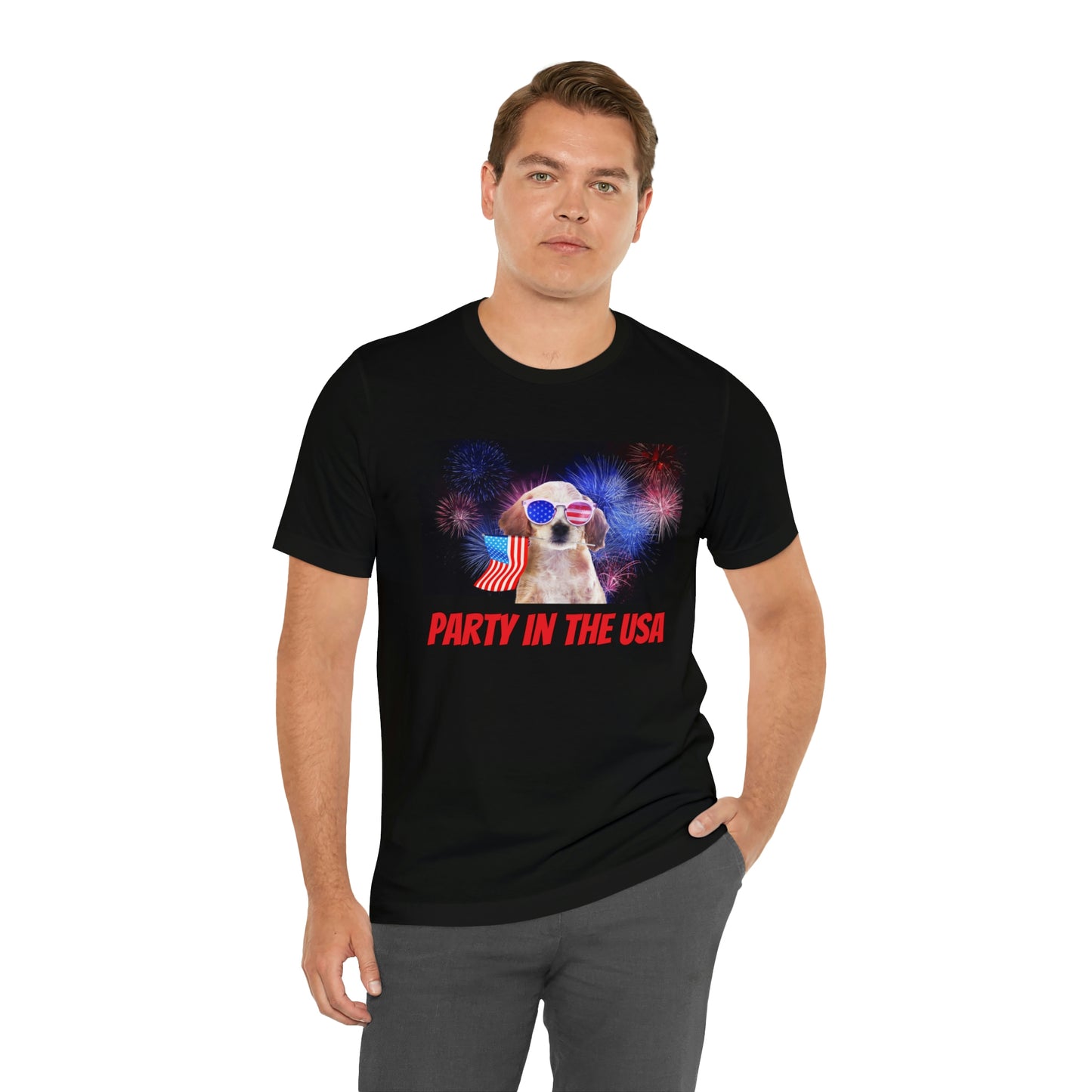 Puppy Party in the USA Men's Tee