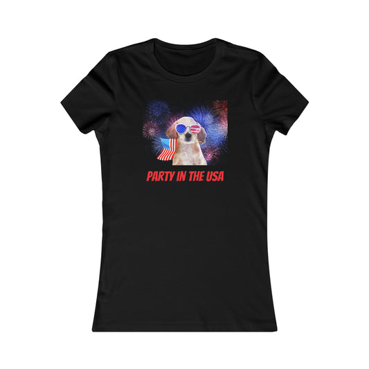 Puppy Party in the USA Women's Tee