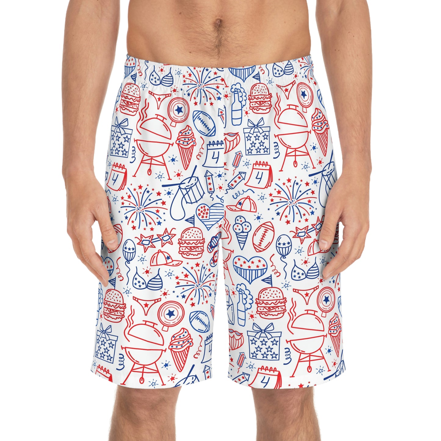 Men's 4th of July BBQ Board Shorts