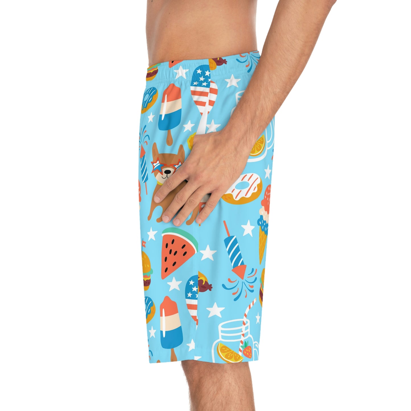 Men's 4th of July Party Board Shorts